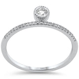 .17ct G SI 14K White Gold Diamond Petite Solitaire Ring Size 6.5