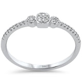 .10ct G SI 14K White Gold Diamond Petite Solitaire Ring Size 6.5