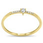 .10ct G SI 14K Yellow Gold Diamond Petite Solitaire Ring Size 6.5