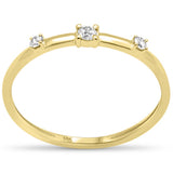 .10ct G SI 14K Yellow Gold Diamond Petite Solitaire Ring Size 6.5