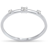 .10ct G SI 14K White Gold Diamond Petite Solitaire Ring Size 6.5
