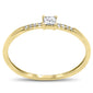.10ct G SI 14K Yellow Gold Diamond Petite Solitaire Ring Size 6.5