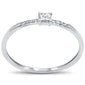 .10ct G SI 14K White Gold Diamond Petite Solitaire Ring Size 6.5