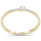 .08ct G SI 14K Yellow Gold Diamond Petite Band Ring Size 6.5