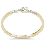 .08ct G SI 14K Yellow Gold Diamond Petite Band Ring Size 6.5