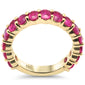 <span style="color:purple">SPECIAL!</span> 2.81ct G SI 14K Yellow Gold Ruby Gemstone Band Ring Size 6.5
