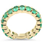 <span style="color:purple">SPECIAL!</span> 2.65ct G SI 14K Yellow Gold Emerald Gemstone Band Ring Size 6.5
