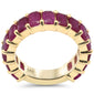 <span style="color:purple">SPECIAL!</span> 4.57ct G SI 14K Yellow Gold Ruby Gemstone Band Ring Size 6.5