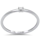 .07ct G SI 14K White Gold Diamond Solitaire Ring Size 6.5