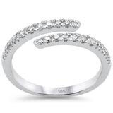 <span style="color:purple">SPECIAL!</span> .32ct G SI 14K White Gold Diamond Wrap Arround Band Ring Size 6.5