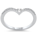.14ct G SI 14K White Gold Diamond Petite Band Ring Size 6.5