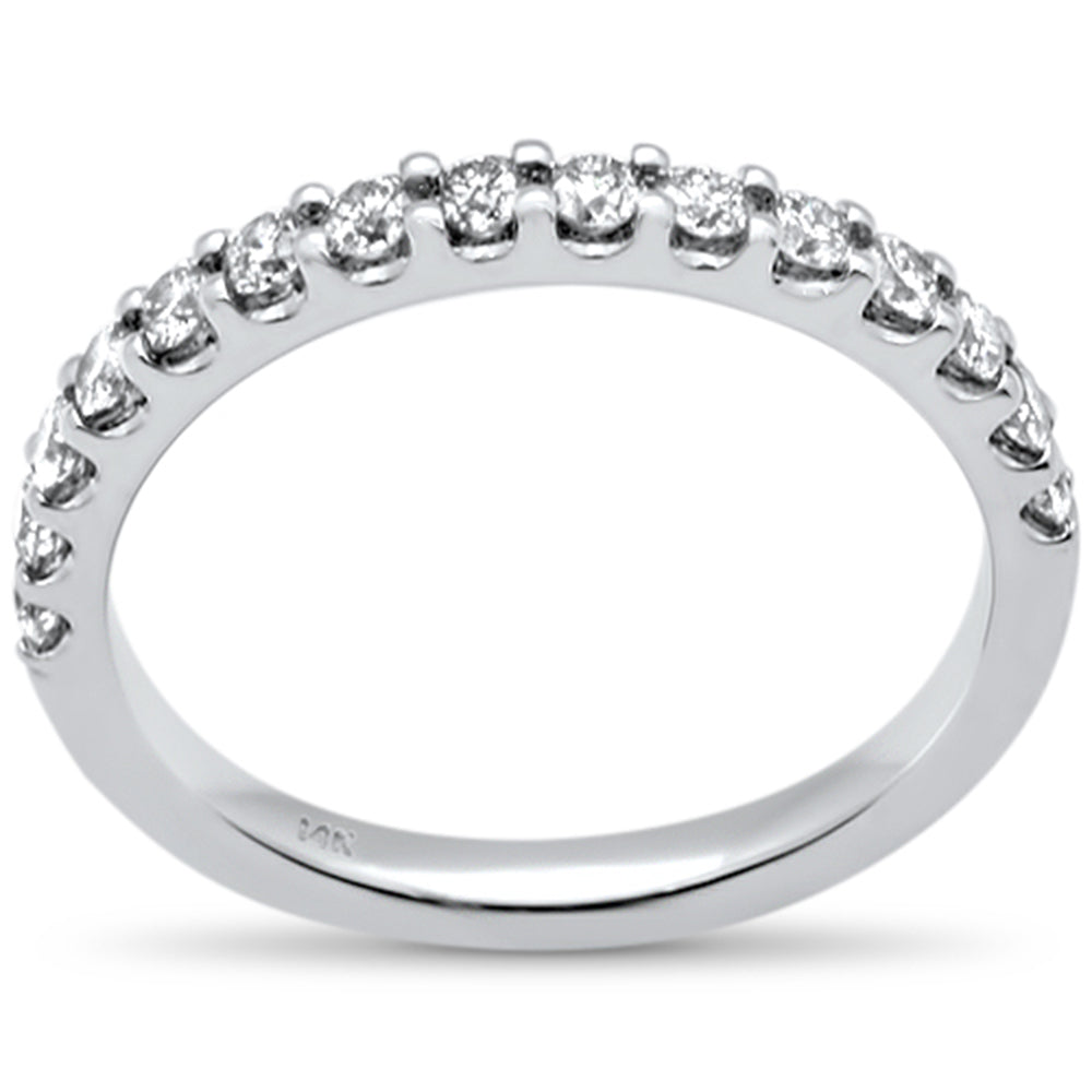 <span style="color:purple">SPECIAL!</span> .50ct G SI 14K White Gold Diamond Wedding Band Ring  Size 6.5