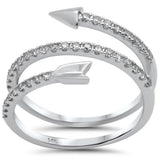 .31ct G SI 14k White Gold Diamond Wrap Around Band Ring  Size 6.5