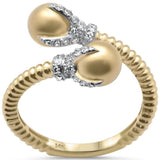 <span style="color:purple">SPECIAL!</span> .25ct G SI 14K Yellow Gold Diamond Wrap Around Band Ring Size 6.5