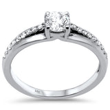 <span style="color:purple">SPECIAL!</span> .64ct G SI 14K White Gold Round Diamond Engagement Ring Size 6.5