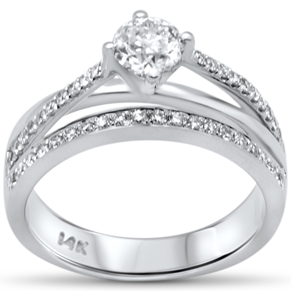 .79ct G SI 14K White Gold Diamond Round Shape Center Stone Engagement Ring Size 6.5