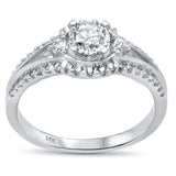 <span style="color:purple">SPECIAL!</span> .91ct G SI 14K White Gold Round Diamond Engagement Ring Size 6.5