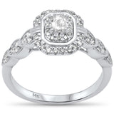 .51ct G SI 14K White Gold Emerald Cut Diamond Engagement Ring Size 6.5