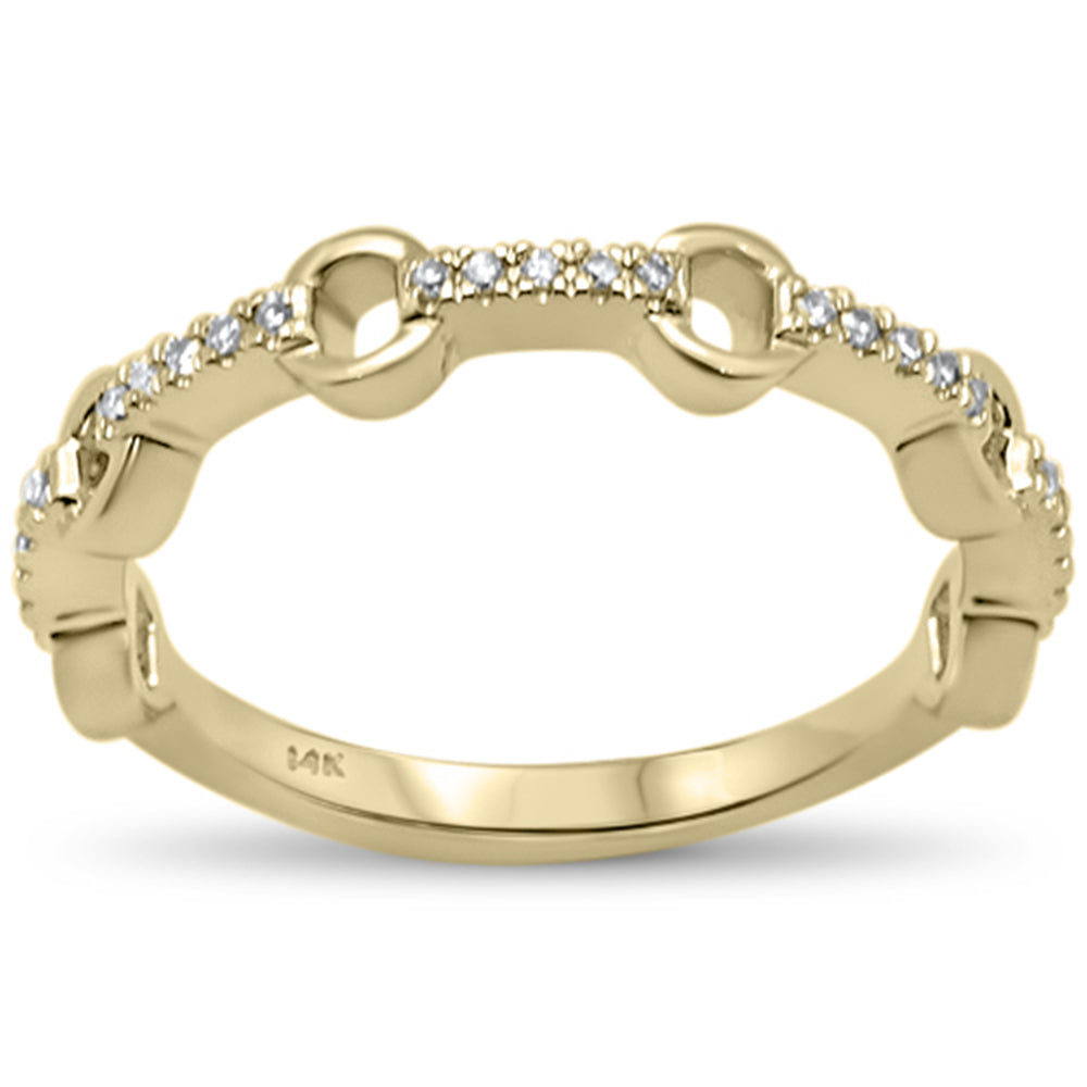 .10ct G SI 14K Yellow Gold Diamond Band Ring Size 6.5
