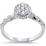 .26ct G SI 14K White Gold Diamond Round Shape Engagement Ring Size 6.5