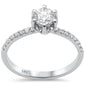 <span style="color:purple">SPECIAL!</span> .70ct G SI 14K White Gold Diamond Round Solitaire Engagement Ring Size 6.5