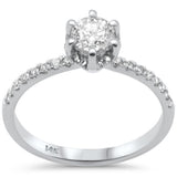 .70ct G SI 14K White Gold Diamond Round Solitaire Engagement Ring Size 6.5