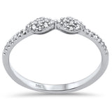 .15ct G SI 14K White Gold Diamond Ring Band Size 6.5