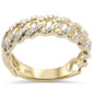 <span style="color:purple">SPECIAL!</span> .34ct G SI 14K Yellow Gold Diamond Cuban Band Ring Size 6.5