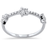 .17ct G SI 14K White Gold Diamond Ring Band Size 6.5