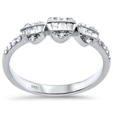 .27ct G SI 14K White Gold Diamond Ring Band Size 6.5