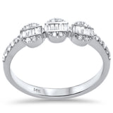 <span style="color:purple">SPECIAL!</span> .28ct G SI 14K White Gold Diamond Ring Band Size 6.5