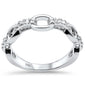 <span style="color:purple">SPECIAL!</span>.20ct G SI 14K White Gold Diamond Link Band Ring Size 6.5