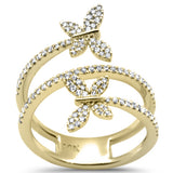 <span style="color:purple">SPECIAL!</span>.40ct G SI 14K Yellow Gold Diamond Butterfly Wrap Around Ring Size 6.5