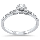.42ct G SI 14K White Gold Diamond Round Halo Engagement Ring Size 6.5