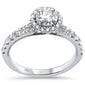 <span style="color:purple">SPECIAL!</span>.65ct G SI 14K White Gold Round Diamond Hidden Halo Engagement Ring Size 6.5