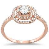 .57ct G SI 14K Rose Gold Diamond Double Halo Engagement Ring  Size 6.5