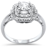 .77ct G SI 14K White Gold Diamond Double Halo Engagement Ring  Size 6.5