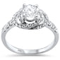 <span style="color:purple">SPECIAL!</span> 1.13ct G SI 14K White Gold Diamond Double Halo Engagement Ring  Size 6.5