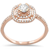 .51ct G SI 14K Rose Gold Diamond Double Halo Engagement Ring  Size 6.5