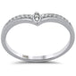 .08ct G SI 14K White Gold Diamond Stackable Ring Band Size 6.5