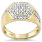 <span style="color:purple">SPECIAL!</span> .97ct G SI 14K Yellow Gold Diamond Mens Band Ring Size 10