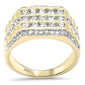 <span style="color:purple">SPECIAL!</span> 1.77ct G SI 14K Yellow Gold Diamond Mens Band Ring Size 10