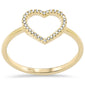 .05ct G SI 14K Yellow Gold Diamond Heart Shape Ring Size 6.5