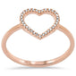 .05ct G SI 14K Rose Gold Diamond Heart Shape Ring Size 6.5