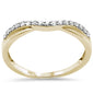 .16ct G SI 14K Yellow Gold Diamond Stackable Band Ring Size 6.5