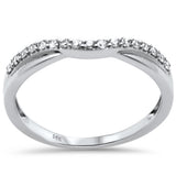 .16ct G SI 14K White Gold Diamond Stackable Band Ring Size 6.5
