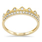 .25ct G SI 14K Yellow Gold Diamond Crown Band Ring Size 6.5
