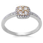 .44ct Round Diamond 14kt White & Yellow Gold Two tone  Engagement Promise Ring
