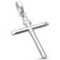 Solid Cross .925 Sterling Silver Pendant 1.5" Long