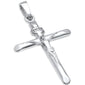 Solid Jesus Cross .925 Sterling Silver Pendant
